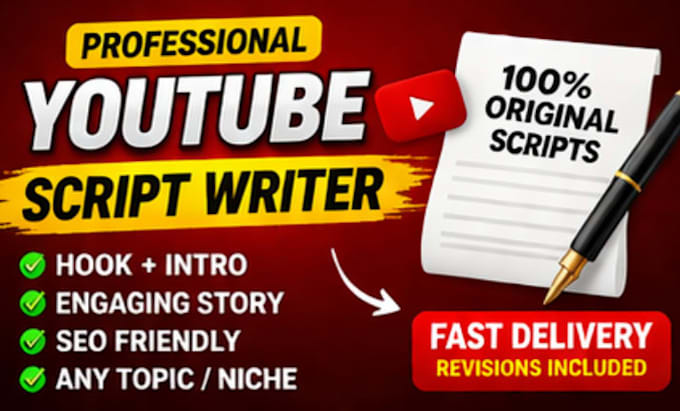 write engaging youtube scripts, story scripts and content