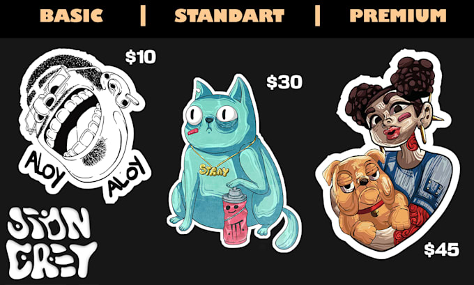 design custom character sticker illustration