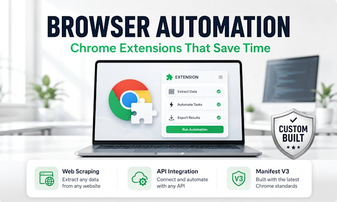 build a custom chrome extension, browser automation tool, or web scraper