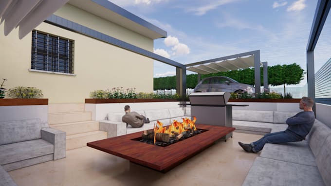 create realistic 3d garden or landscape renderings