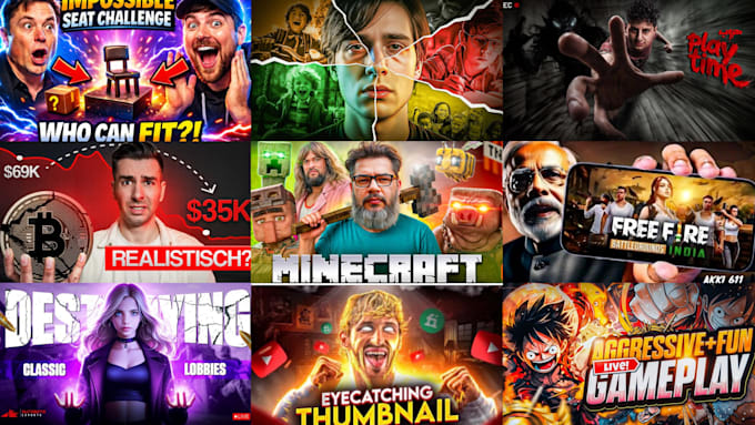 design professional youtube thumbnails with fast delivery