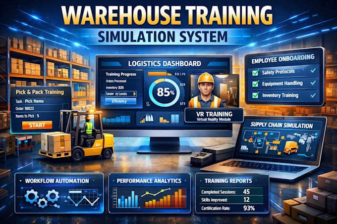 build a warehouse simulation or training app for logistics employee onboarding