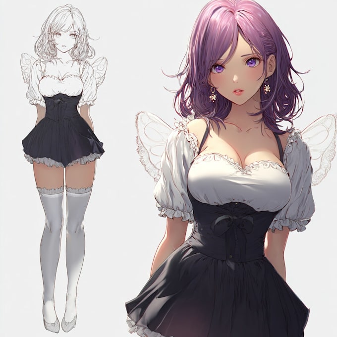 draw character sheet reference sheet for you