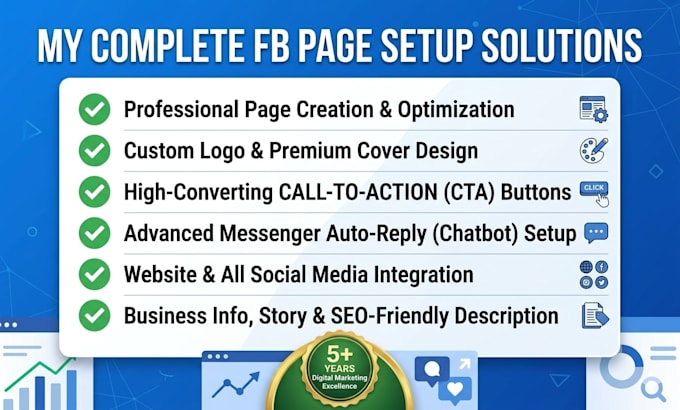 setup and design professional facebook business page with logo and cover