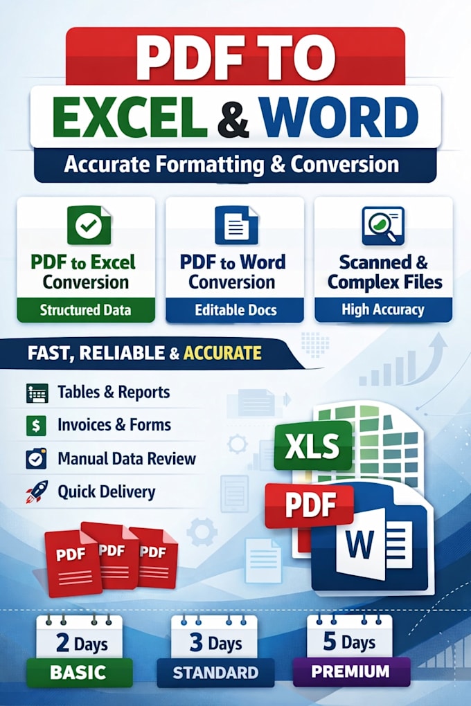 Convert pdf to excel or word with accurate data formatting and ...
