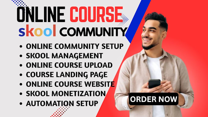 setup skool online community skool course creation skool community manager