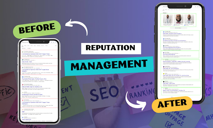 online reputation management, push down or suppress negative links