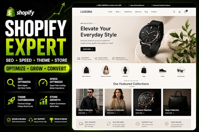 optimize your shopify store, SEO, speed and fix theme issues