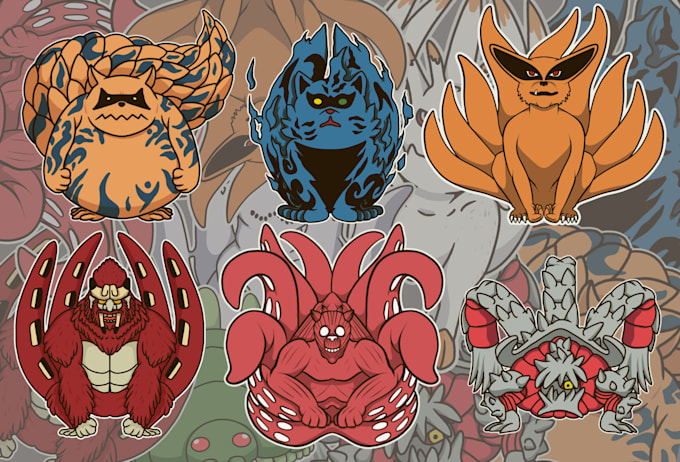 design illustrations for stickers