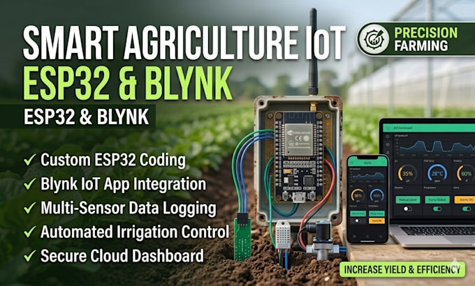 program esp32 iot smart agriculture solutions using blynk or mqtt