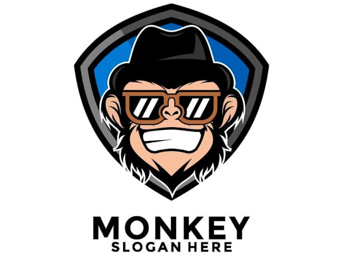 make modern monkey mascot or logo for your brand