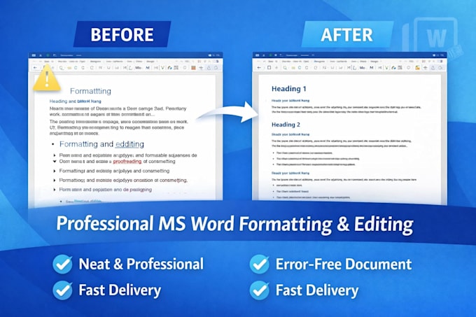 formatting ms word document