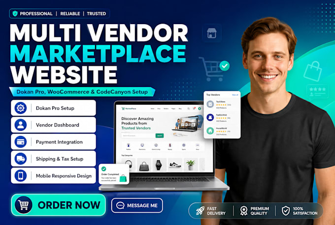 build a multi vendor marketplace website with dokan pro or codecanyon
