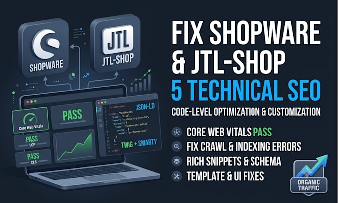 fix jtl shop 5 shopware technical SEO issues and customize your ecommerce store
