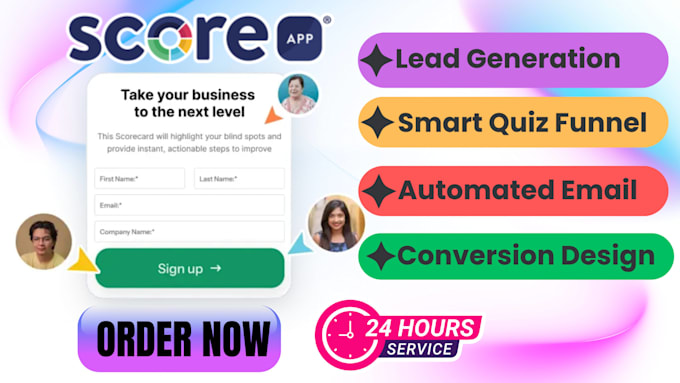 build high converting scoreapp scorecard and lead generation funnel
