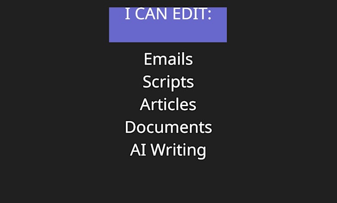 edit and improve your writing professionally