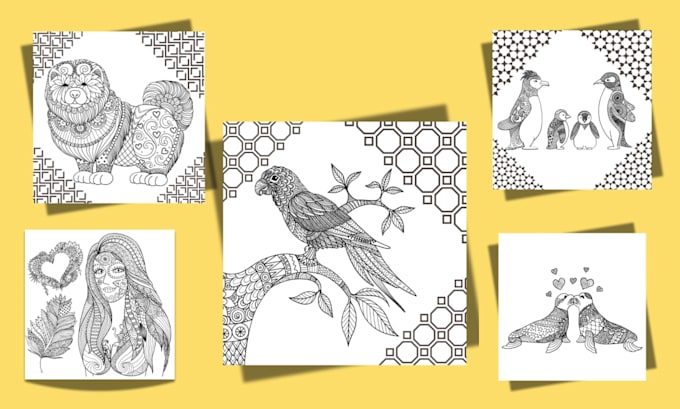 create mandala adult coloring book pages