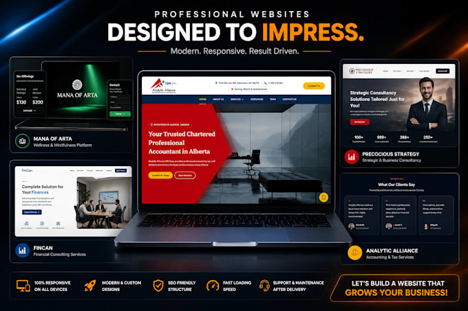 build consulting website, corporate website or business websites