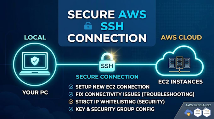 fix secure ssh access from AWS or cpanel to your local machine