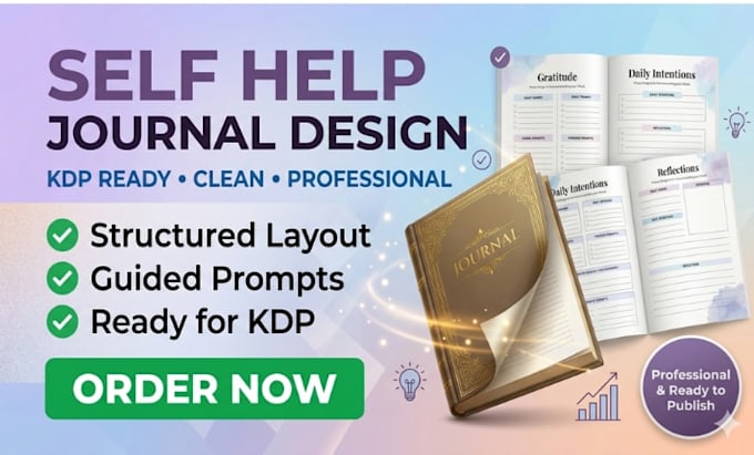 create and format self help journal for amazon kdp publishing