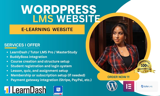 build wordpress lms website learndash tutor lms buddyboss masterstudy learnpress