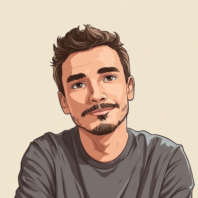design amazing vector cartoon portrait