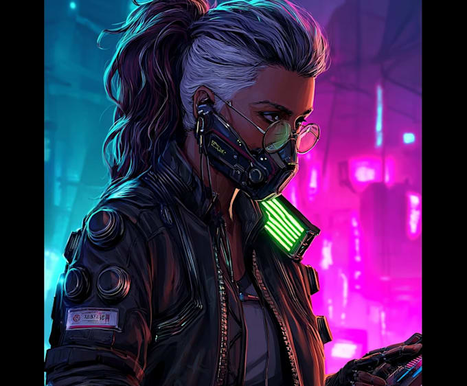 design cyberpunk character, original character design