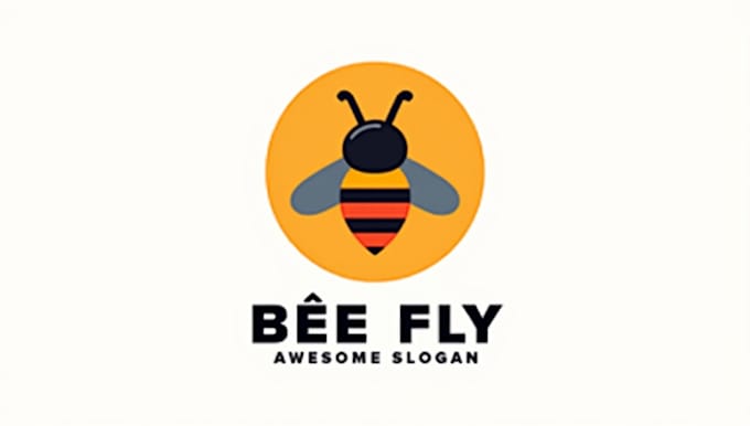 design creative angry bee logo in very short time