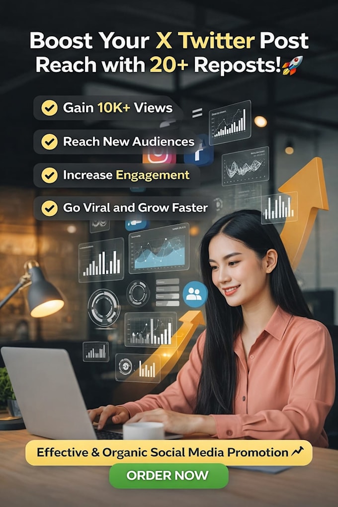 promote your x twitter post with 20 plus reposts for more reach