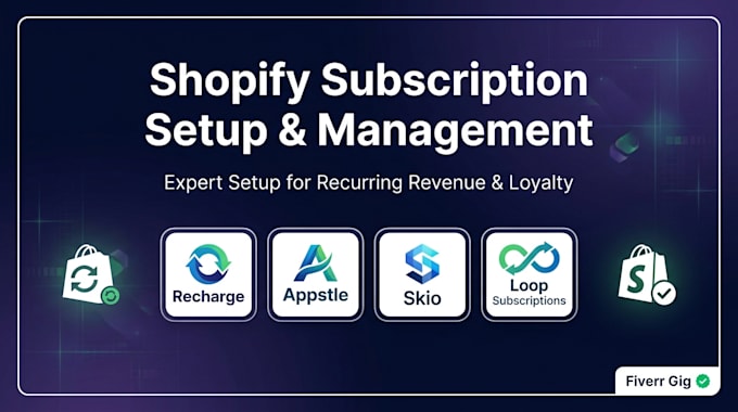 set up appstle and recharge shopify subscription box as a shopify expert
