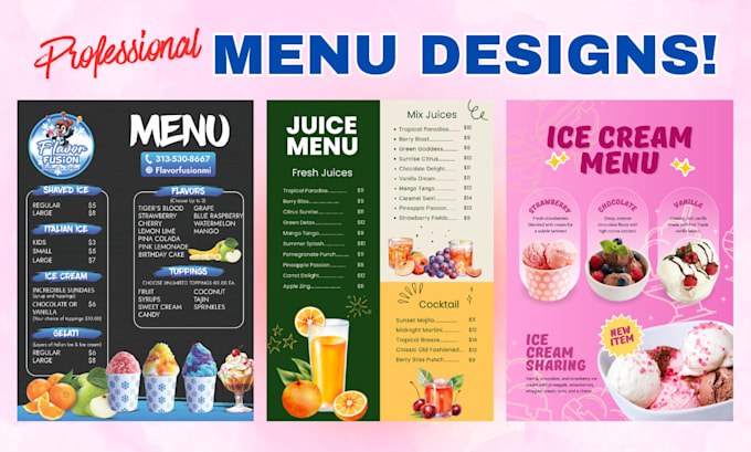 design modern and professional restaurant and cafe menu design