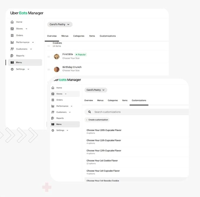 do restaurant menu data entry for ubereats, doordash and grubhub and excel csv