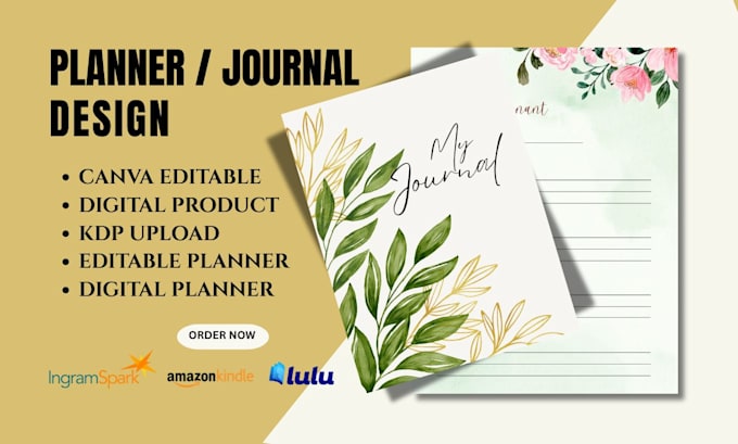 design mental health journal, wellness planner, worksheet, tracker checklist kdp