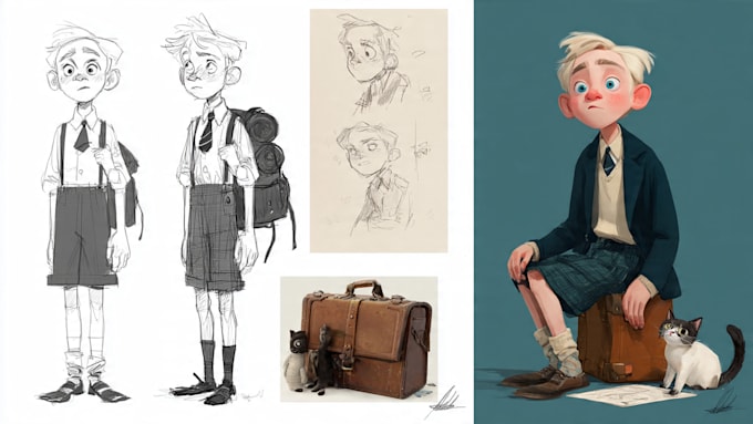 draw cartoon illustrations and characters
