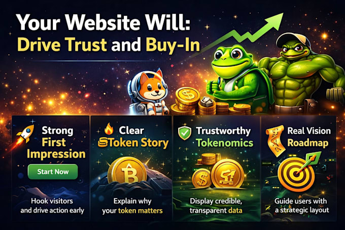 build crypto or memecoin websites that turn visitors into investors