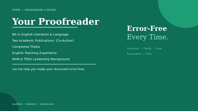proofread and edit your document for grammar and clarity