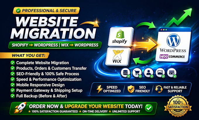 migrate shopify dropshipping ecommerce store transfer wix to wordpress migration