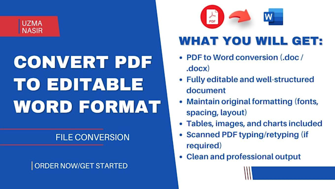 convert PDF to editable word format