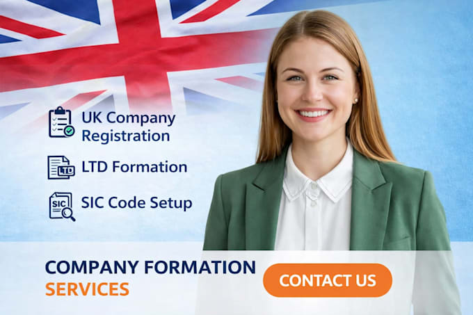 do UK company registration, ltd formation, and sic code setup