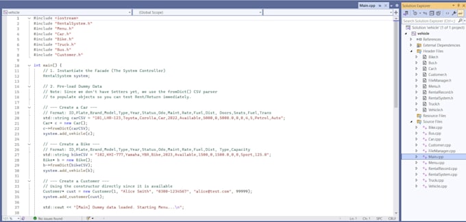 develop cpp projects and custom oop solutions