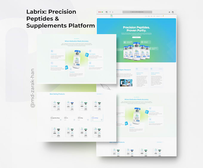 build a peptide website and ecommerce peptide store