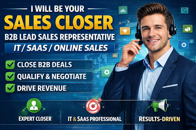 be your b2b saas sales representative and appointment setter