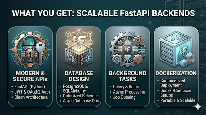 develop scalable python backend using fastapi, docker and deploy