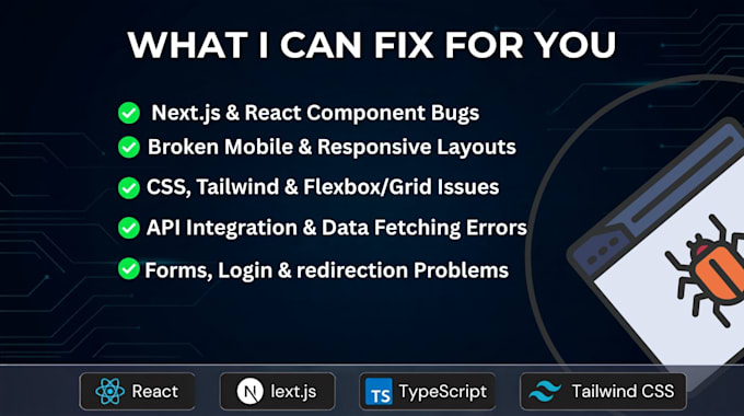 fix react, nextjs bugs, layout issues, and API errors