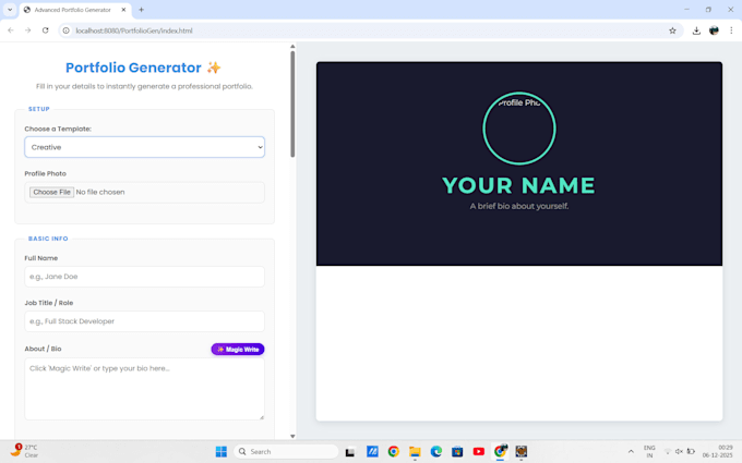 create a responsive website using HTML CSS and java script