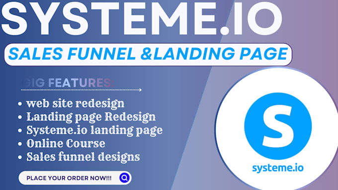 build systeme io landing page, systeme io sales funnel, samcart sales funnel