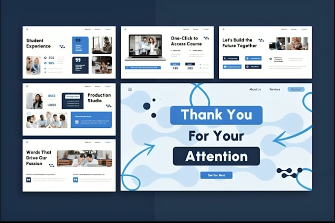 design webinar powerpoint, training deck, online course presentation slides