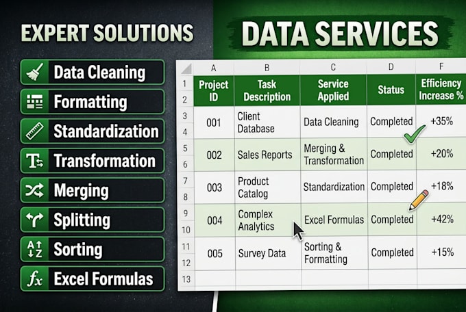 clean, format and transform your data using excel or python