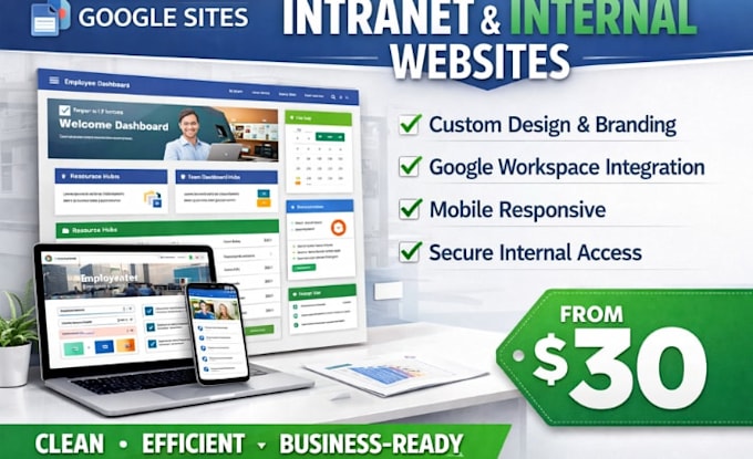 design a google sites intranet and internal website