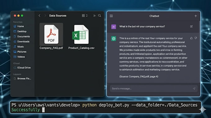 Build a custom ai chatbot trained on your business data by Rayanvf_13 ...
